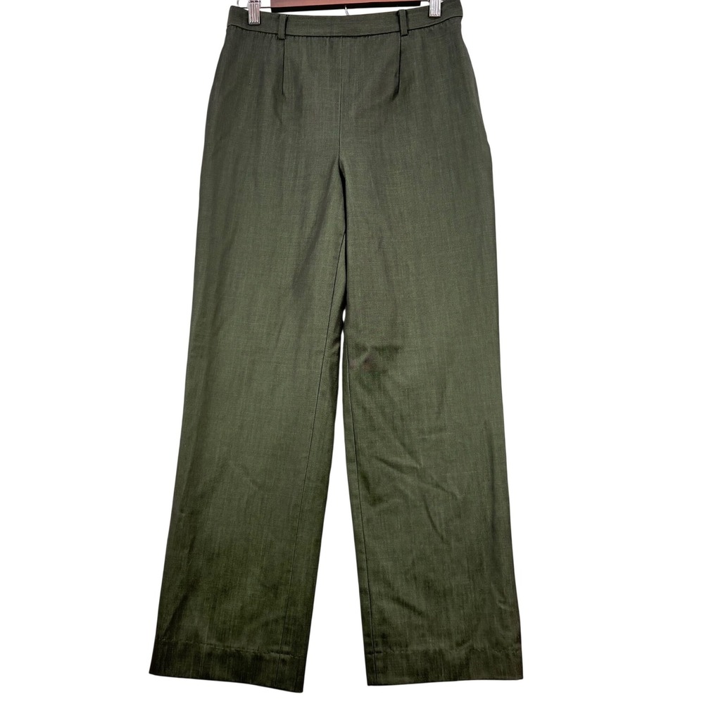 Carlisle Women's Pants Olive Green Wool Tailored Trousers Pleated Vintage Size 6
